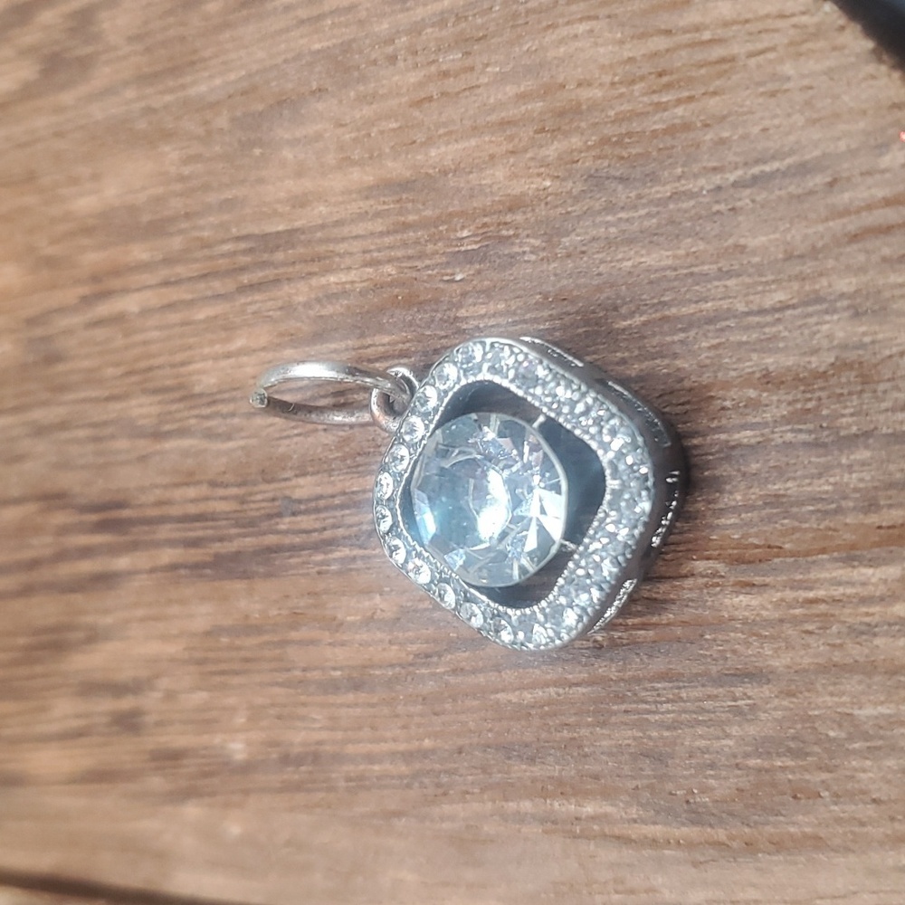 Sterling baguette cz brilliant shine pendant‎